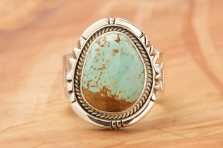 Genuine Number 8 Mine Turquoise Sterling Silver Ring